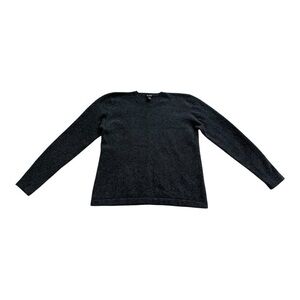 Lambswool & Silk V-Neck Sweater Long Sleeve Academia Preppy Classic - Size XL